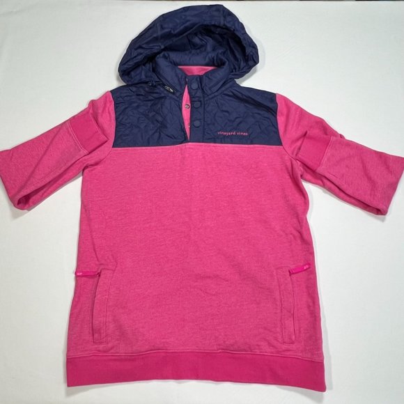 Vineyard Vines Sweatshirt Pink Pullover‎ Women's XS Snap Pockets Casual Jacket - Picture 8 of 14
